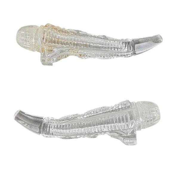 VTG cut glass cornucopia salt and pepper shakers 4.25 long - Picture 3 of 4